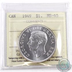 Silver $1 1949 ICCS Certified MS-65