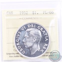 Silver $1 1952 NWL ICCS Certified PL-66! A Choice eye appeal coin.