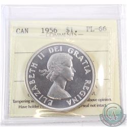 Silver $1 1956 ICCS Certified PL-66 Cameo. 2nd highest grade with only 4 graded higher.