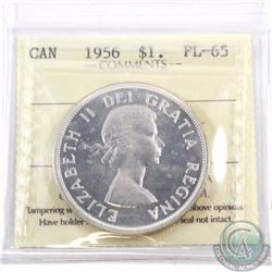 Silver $1 1956 ICCS Certified PL-65 Cameo