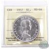 Image 1 : Silver $1 1957 ICCS Certified MS-64