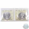 Image 1 : Silver $1 1960 & 1963 ICCS Certified MS-64. 2pcs
