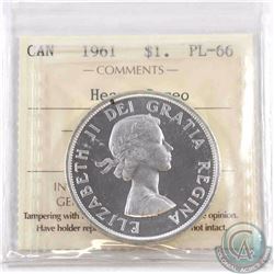 Silver $1 1961 ICCS Certified PL-66 Heavy Cameo