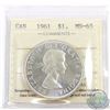 Image 1 : Silver $1 1961 ICCS Certified MS-65
