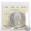 Image 1 : Silver $1 1961 ICCS Certified MS-64