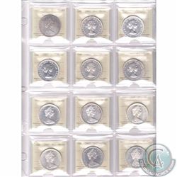 Silver $1 2x 1962 PL-64, 1963 PL-64, 1964 PL-63, 1963 PL-64, 1965 SmBds Ptd 5 EF-40, 1965 Smbds Ptd 