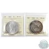 Image 1 : Silver $1 1962 & 1963 ICCS Certified MS-64. 2pcs