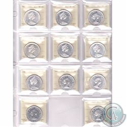 Silver $ 1963 PL-63, 1964 PL-63, 3x 1964 PL-63, 1964 PL-64, 1965 SmBds Blt 5 PL-64, 1965 LgeBds Blt
