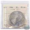 Image 1 : Silver $1 1964 ICCS Certified MS-64