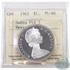 Image 1 : Silver $1 1965 Small Beads Pointed 5 ICCS Certified PL-66 Heavy Cameo. Only one with finer grade