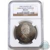 Image 1 : Silver $1 1965 Large Beads Pointed 5 NGC Certified MS-65. Exceptional Eye appeal with half moon rain