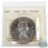 Image 1 : Silver $1 1960 Large Beads ICCS Certified PL-66 Cameo. Appealing coin with nice even toning on the r