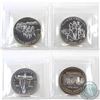 Image 2 : Silver $1 Commemorative ICCS Certified 1974 SP-67 (toned), 1982 MS-66 NBU, 1990 MS-67 NBU & 1992 MS-