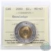 Image 1 : $2 2000 Knowledge ICCS Certified MS-67. Tied with 5 others for finest known