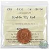 Image 1 : 1-cent 1952, Double 52 ICCS Certified MS-66 RED! Highest grade by ICCS. Possibly the only one in thi