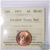 Image 1 : 1-cent 1977 Rotated Dies ICCS Certified MS-65; Red (minor rotation)