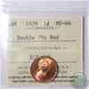 Image 1 : 1-cent 1979 Double 79 ICCS Certified MS-66; Red