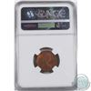 Image 2 : 1-cent 1980 Reverse Brockage NGC Certified MS-61 RB. This partial Brockage covers approximately 30% 