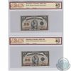 Image 1 : DC-24c. Pair of Consecutive Low serial numbered 1923 Dominion of Canada 25c, McCavour-Saunders, S/N: