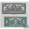 Image 1 : BC-21d. 1937 Bank of Canada $1, Coyne-Towers, 4 digit RADAR, S/N: K/N6315136 in VF-EF Condition. The
