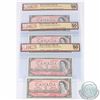 Image 1 : Group Lot of Four 1954 Bank of Canada 3 and 4 digit RADAR $2 notes in AU to AU-UNC Condition. S/N: A