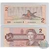 Image 1 : BC-55b. 1986 Bank of Canada $2, Thiessen-Crow, S/N: AUJ3465473 in VF Condition. This is a problem fr