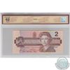 Image 2 : BC-55c. 1986 Bank of Canada $2, Bonin-Thiessen, 2 digit RADAR, S/N: CBH9919199, BCS Certified CUNC-6
