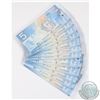 Image 1 : Group Lot of Twelve 2002 $5 Bank of Canada 3/4 digit RADAR notes all in UNC or better condition. Var
