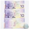 Image 1 : BC-63a-E1-v. 2001 Bank of Canada $10 Ghost Note Error, Knight-Thiessen signatures, S/N: FDT4664748 w