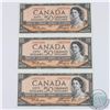 Image 1 : BC-42a. Run of Three Consecutive 1954 Bank of Canada $50, Beattie-Coyne, S/N: A/H3478508-10 all in A