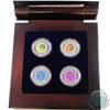 Image 1 : RCM Issue: 2011-2012 Full Moon Bi-Annual Continuity Series $5 Sterling Silver and Niobium 4-coin set