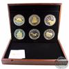 Image 1 : RCM Issue: Complete 2015 Canada Big Coin Series 5 oz. Fine Silver 6-coin Set with Selective Gold Pla