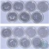 Image 1 : Complete set of 1998-2004 Canada 1oz Silver Maple Leaf coins (TAX Exempt). Some coins contain natura