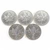 5x 2011 Canada 1oz .9999 Fine Silver Maple Leaf Coins. (TAX Exempt) 5pcs