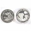 Image 1 : 2014 & 2016 Somali Republic 1oz .9999 Fine Silver African Elephant (TAX Exempt) 2pcs