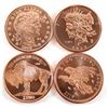 Image 1 : 4x 1oz. Pure Copper .999 Fine Zombucks. (TAX Exempt) You will receive four Different Copper types fr