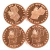Image 1 : 4x Pure Copper 1oz "Get Off the Pot" .999 Fine Copper Rounds. 4pcs (TAX Exempt)