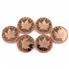 Image 2 : 6x Pure Copper 1oz. .999 Fine Copper - Maple Half Penny with Ship (TAX Exempt)