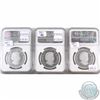 Image 2 : RCM Lot: 3x 2015 Exploring Canada $15 Fine Silver Coins ALL NGC Certified PF-70 Matte. This lot incl