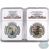 Image 1 : RCM Lot: 2013 Canada $10 Twelve Spotted Skimmer & 2015 Canada $10 Pygmy Snaketail NGC Certified PF-7