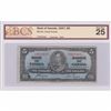 Image 1 : 1937 $5.00 Canada  Note BCS Certified VF-25