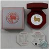 Image 1 : 2015 Singapore $10 2oz .999 Fine Silver Proof Year of the Sheep Coloured Coin. The weight of this it