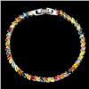 Image 2 : Natural Fancy Marquise Multi Color Sapphire Bracelet