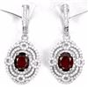 Image 1 : NATURAL RED MOZAMBIQUE GARNET EARRINGS