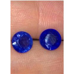 Natural Royal Blue Burma Sapphire Pair 4.91 cts