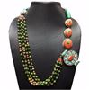 Image 1 : Tibet Hand Made Natural Turquoise & Coral Necklace