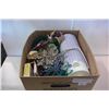 Image 1 : BOX OF COLLECTIBLES AND GLASSWARE