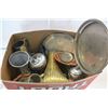 Image 1 : BOX OF SILVER PLATE AND METAL WARES