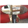 Image 1 : SMOKED GLASS ROUND TABLE FROM MOES HOME COLLECTION
