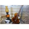 Image 1 : GLASS GUITAR LAMP AND OIL LAMP